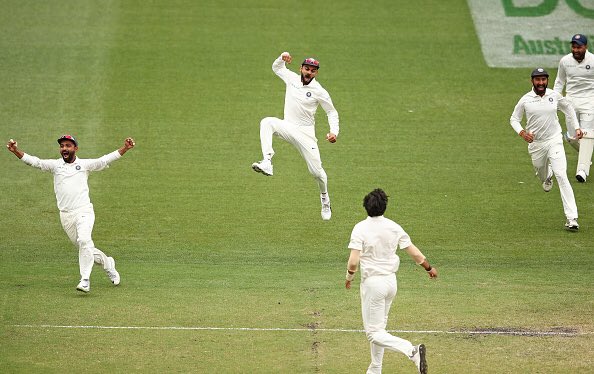 rahulkha's tweet photo. #TeamIndia a win to cherish and a Happy End to #2018. https://t.co/7kXI8EbBHh
