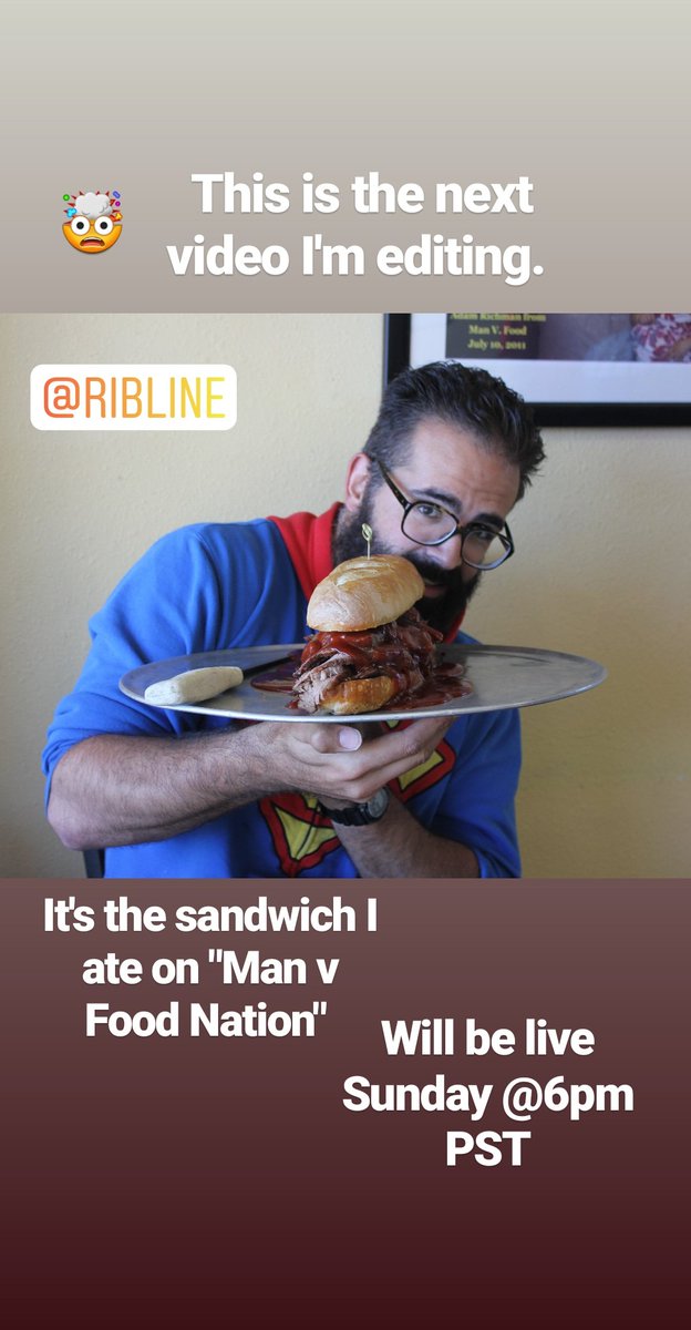 FreakEating's tweet photo. Tomorrow evening's video will be the last food challenge I filmed in California from 2018. At that point I have only one "brand new video" from 2018 to go, and it was filmed in Arizona. It "should be" my final upload for 2018 🙈🙉🙊 #challenge #youtube #ribline #eatlikeafreak https://t.co/bwJYtCOCv9