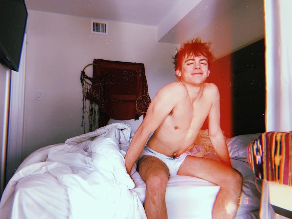 "It’s my burthdaayyyyy. This photo was taken after <a href="/gtleatherwood/">Gavin Leatherwood</a> and <a href="/JazSinclair/">Jaz Sinclair</a> stormed into my room with coffee blaring “it’s a beautiful morning” by The Wipe Outs. It was great way to wake up."