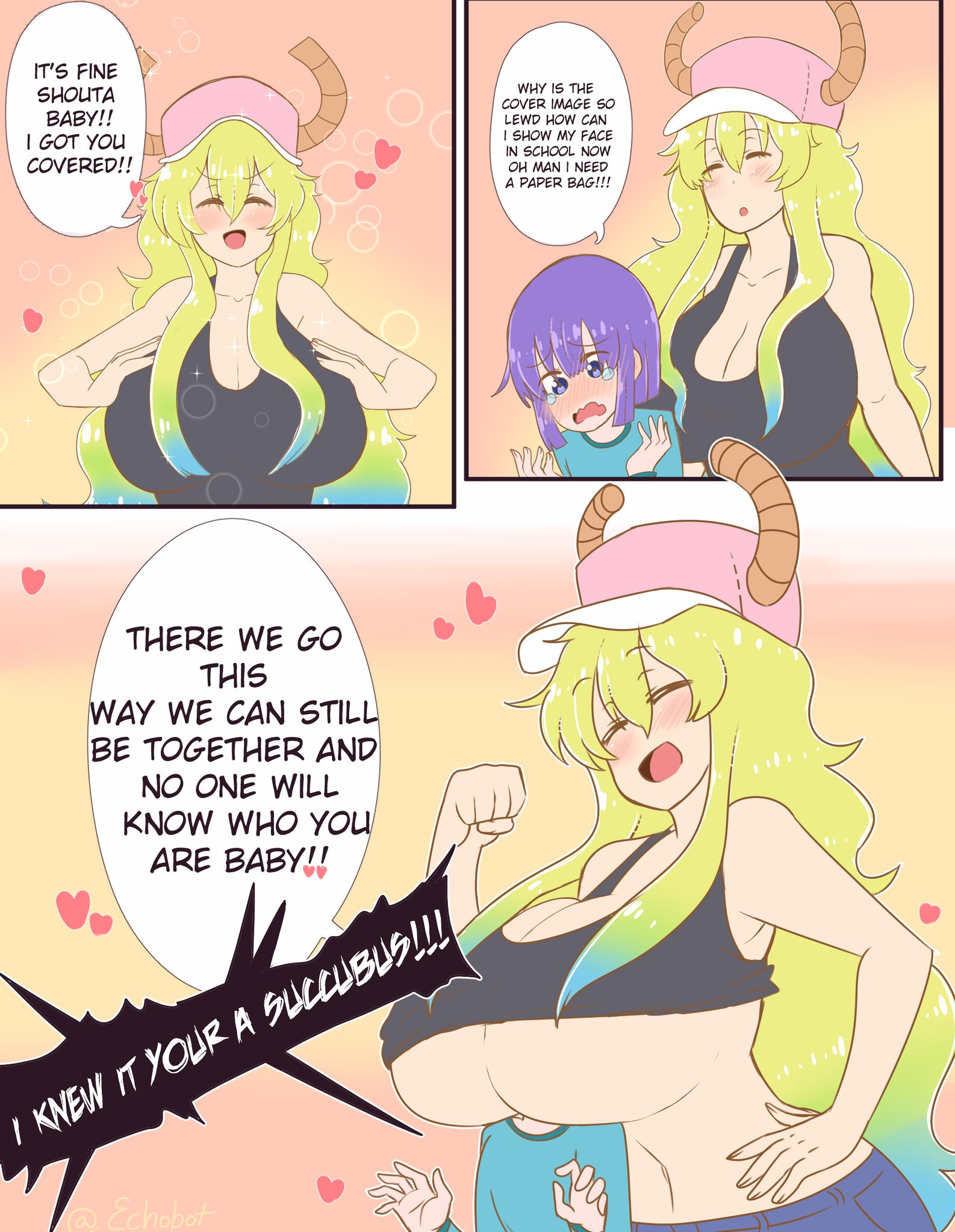 Echo on X: So y'all hear Shouta and Lucoa are getting a spin off manga so  i drew a comic to celebrate #myart #comic #shouta #lucoa  #KobayashisanChinoMaidDragon t.coOKlhrBujoW  X