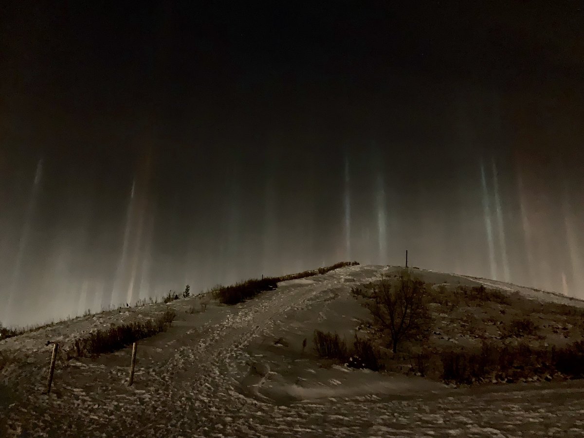 12월 29일과 30일에 발생한 빛 기둥(light pillars)에 위니펙 시민들은 열광