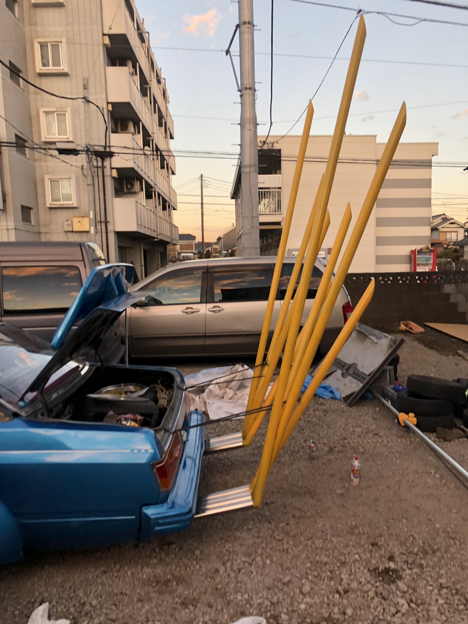 竹槍マフラー 取り外し式 街道レーサー - その他