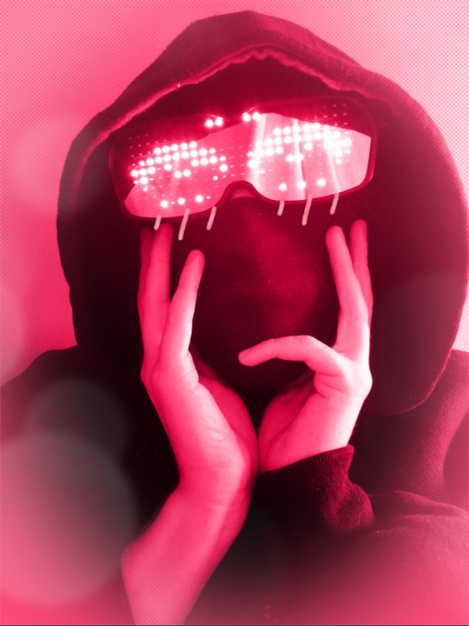 Dmann892's tweet photo. It may be nearly 3 in the morning, but... LED glasses are really fun to play around with ^^;
@chemiONmaster <3 https://t.co/5BIX2s2Anb