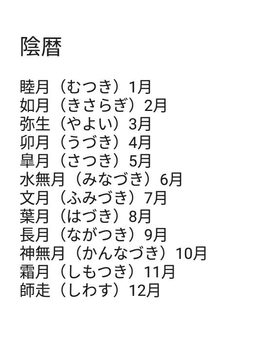 Twitter 上的 千葉大数学科18 陰暦を漢字で書いたときの最後の文字を英単語にしたものがこの列になっています 睦月 月 Moon 弥生 生 Birth 師走 走 Run が答えとなります 良いお年を クイズ なぞなぞ 数学 解けたらrt