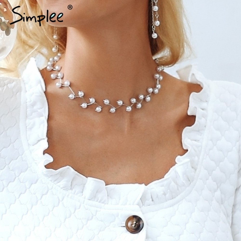 #hashtag1 Simplee Elegante parel ketting