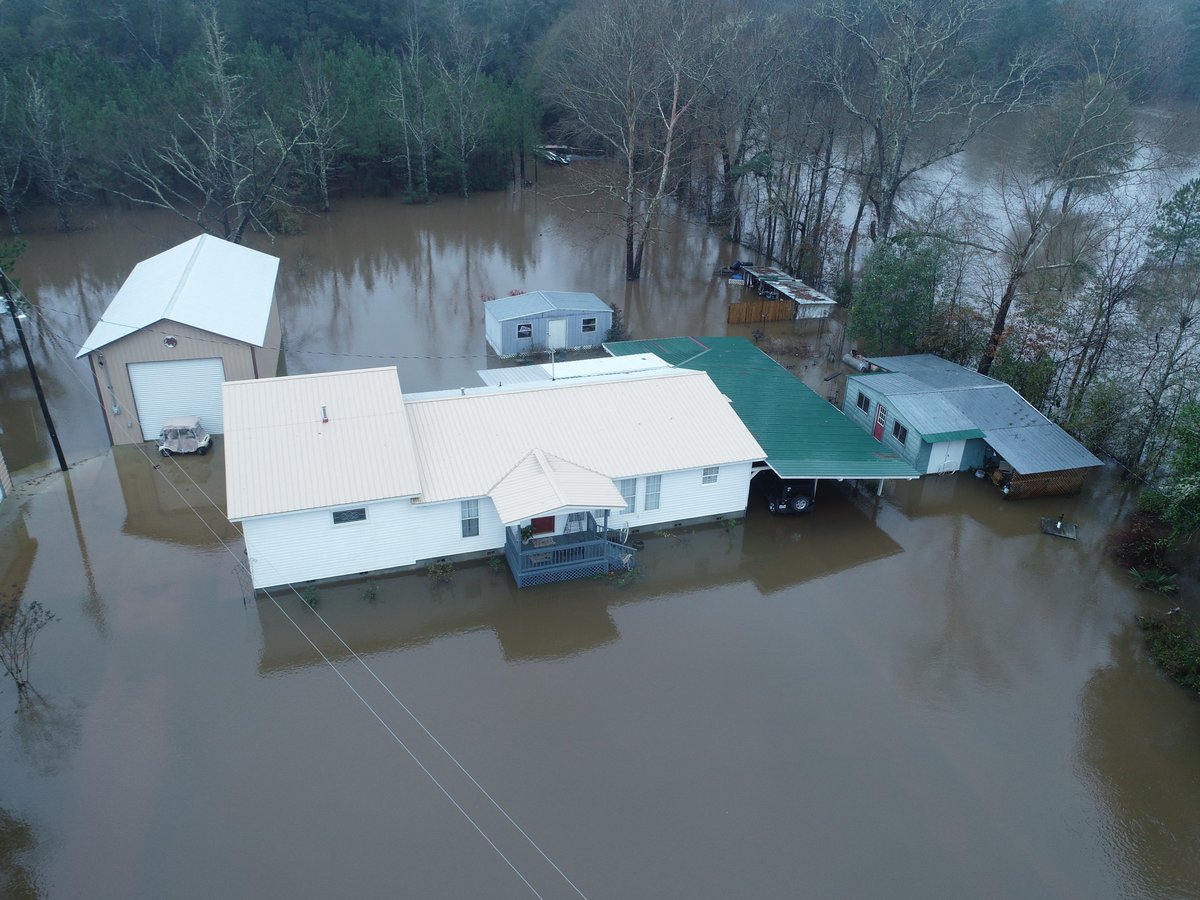 MSEMA's tweet photo. MEMA Executive Director Greg Michel visited counties hit hard by flooding as damage assessments continue. MEMA is also using its UAV technology to assess areas not accessible by ground. (photos by MEMA Area Coordinator David Battaly) #mswx #msema #msflooding https://t.co/j0r6K0wq47