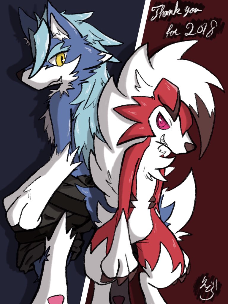 りんどら على تويتر ベクロフ Becrof ルガルガン 今年生まれた初めてのオリキャラの狼ベクロフと 1番大好きなポケモンの夜ルガルガンで背中合わせ この絵で今年の描き納めとさせて頂きます 今年も僕の絵をたくさん見ていただきありがとうございました