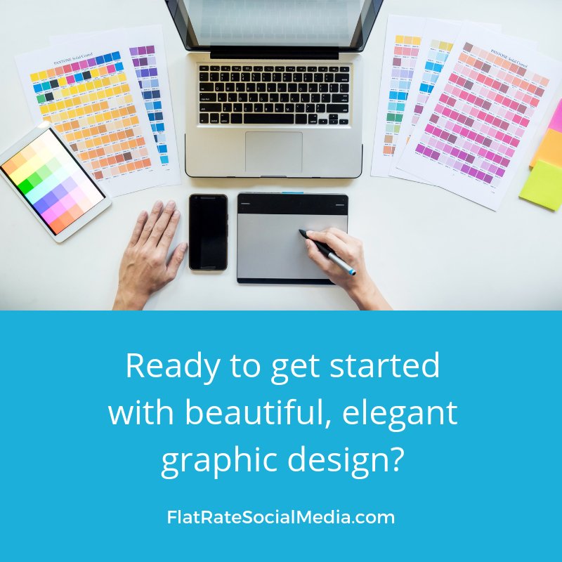 flatratesocial's tweet photo. We've put together an industry-leading graphic design team. Our talented artists distill the essence of your brand into a visual medium, creating social media content that captures what your company is all about. ✌ https://t.co/tmJPT0Zmy7 #socialmediamarketing https://t.co/DeuRdXzV0a