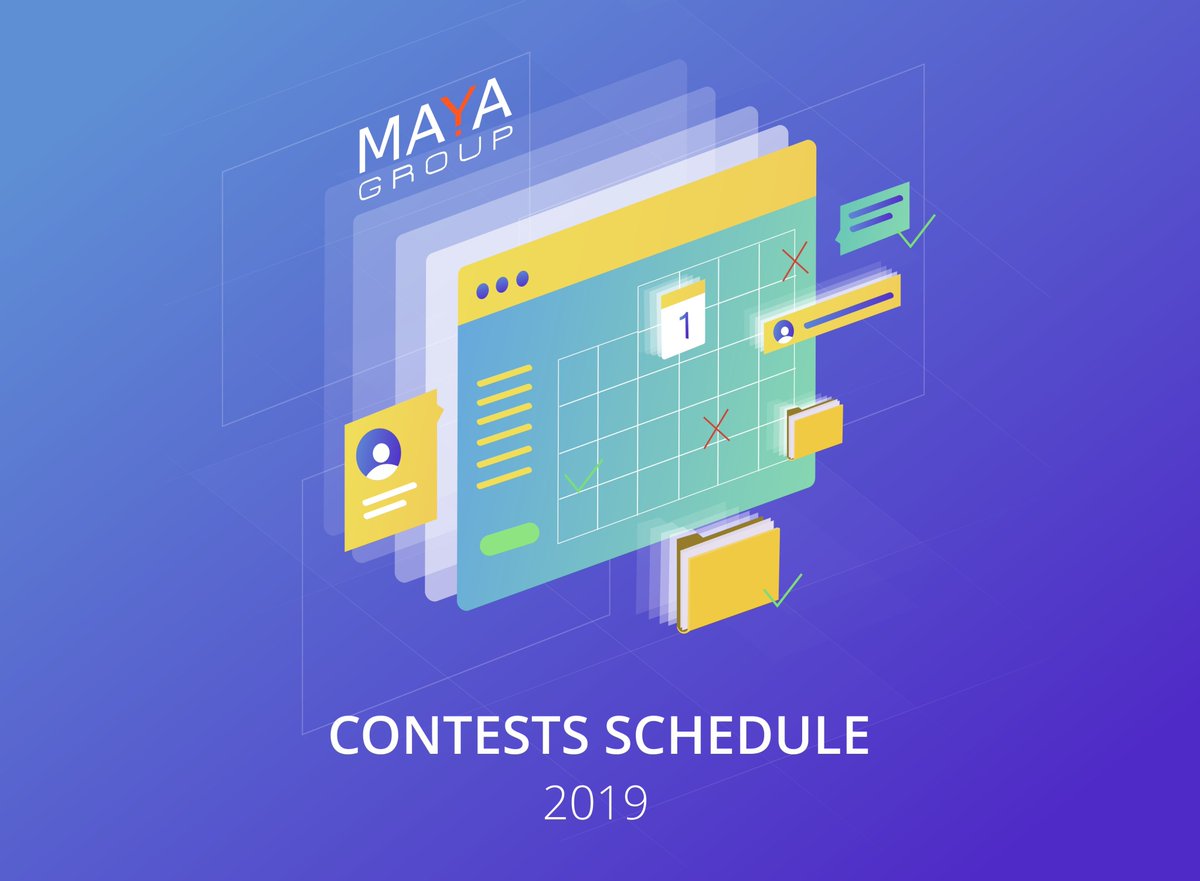 Contests schedule for 2019! To further motivate and keep the community in an active state, we decided to reduce the time between contests of the same type to 15 days. Grow and earn with us! mgpromo.net/ru/contests/  #mayagroup #contest #smm #referal #money