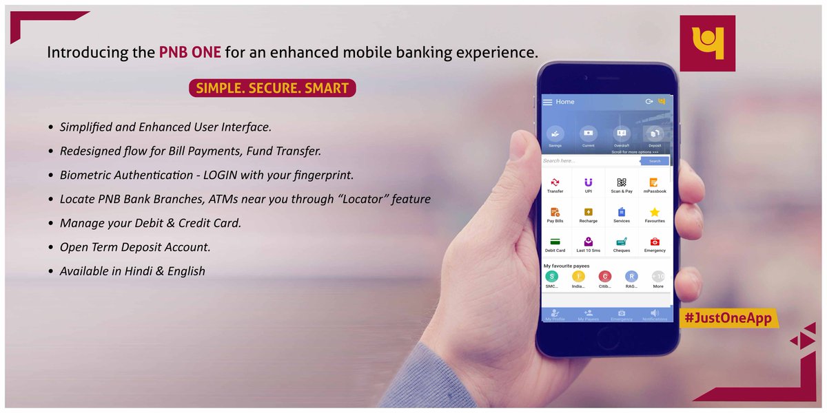 pnbindia's tweet image. Navigate with ease through our simplified dashboard in #PNBOne, your #JustOneApp for all the banking requirements.