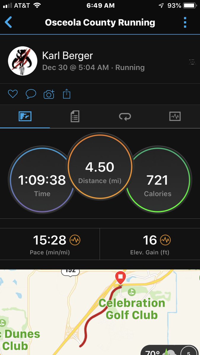 KarlBer37565639's tweet photo. Last outside run for 2018.  In the 70’s at 5:00 in the morning.  Looking forward to achieving my goals in 2019.  #Rachaelsrunners  #MidLifeRunner #2019runninggoals #xx2i https://t.co/hJ3kIM4REV