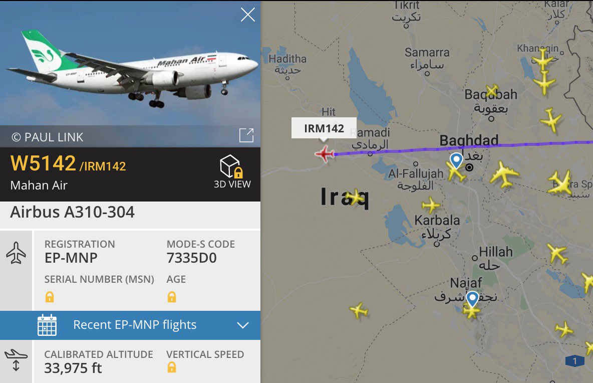 JulianRoepcke's tweet photo. #Iran's #SyriaExpress is in full swing, of course also today. https://t.co/1WHQt3TYOV