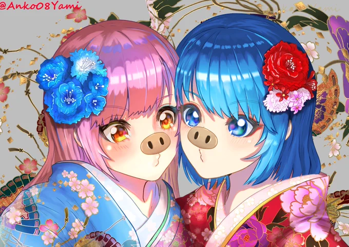 今年はおめシスの動画でめっちゃ笑いました🤣
感謝の気持ちを込めて、描きました😍来年は亥年、イノシシみたいにまっすぐ攻め続けて登録者10万人達成してほしいです
黒髪おめシスにもしてみました🥰
#おめシス
#おめシスはいいぞ 