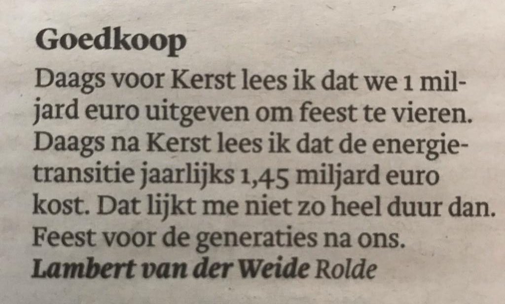 Feest voor de generaties na ons: