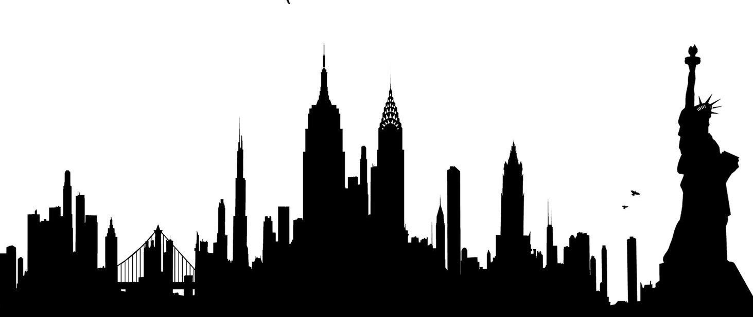 Силуэт города Нью-Йорк New York