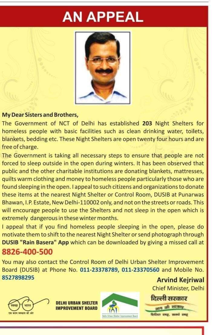 AAP_ka_Doctor's tweet photo. When insignificant issues were being used to distract citizens from real problems, this man was busy arranging winter shelters for the homeless!
@ArvindKejriwal 
@AamAadmiParty https://t.co/EtLURrrJej