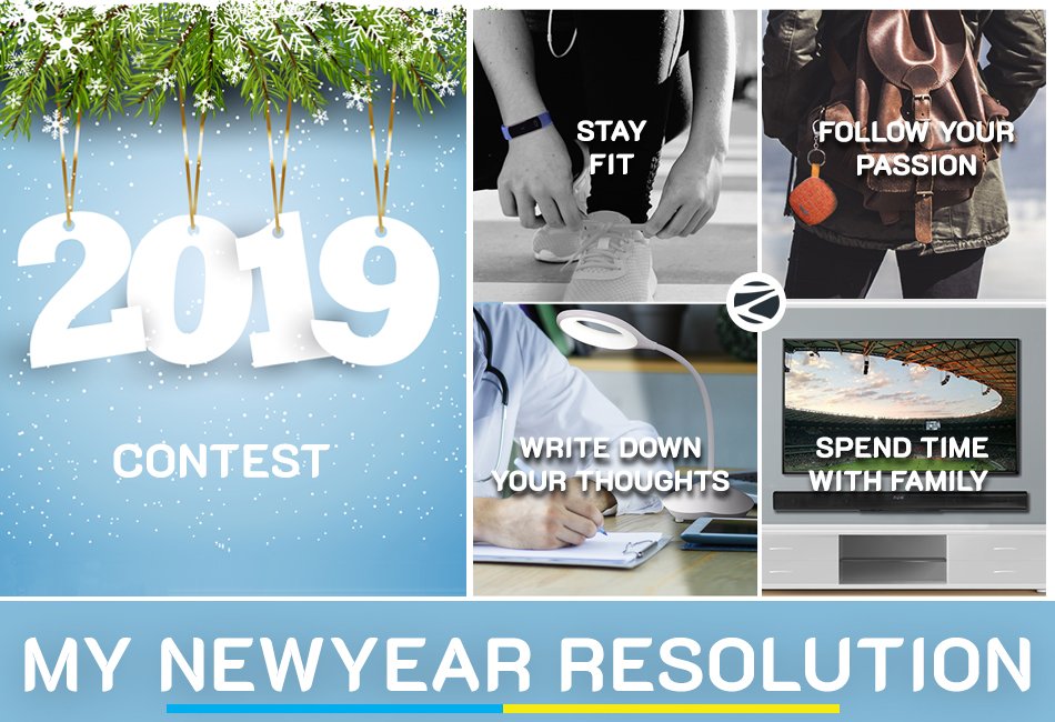 zebronics's tweet photo. #Contest Alert:  
What is your new year resolution? 

1.Rank your new year resolution from the image and comment below. 
2. Tag 2 of your friends and use the hashtag #MyNewYearResolution #Zebronics 

A lucky winner will get a exciting gift from Zebronics, this new year. https://t.co/u0NjZqEpqV