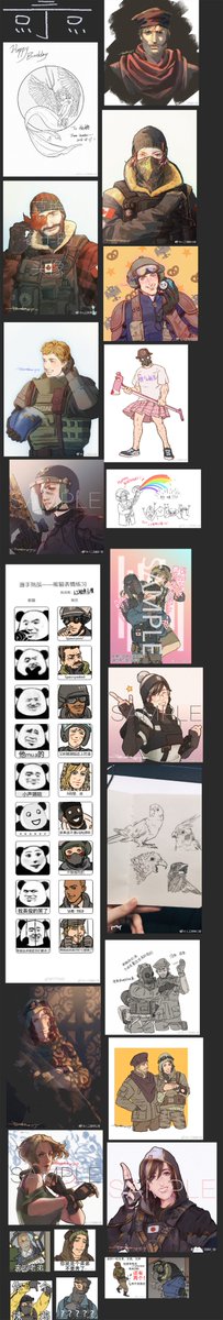 #RainbowSixSiege 2018 end of the year summary. I did draw a loooot of siege this year. git gud 2019 ?? 
