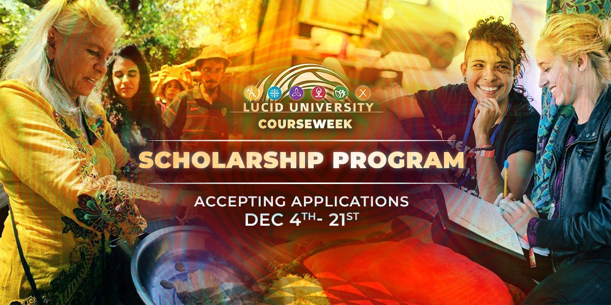 leileilovelight's tweet photo. Lucid University CourseWeek scholarships open - apply now!
#MoonsEyeView #lucidityfestival https://t.co/7Nt3xTQIif https://t.co/qLehMWg4o8