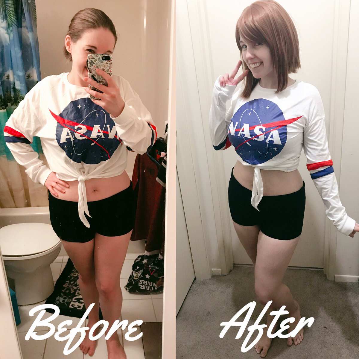 Lyssa Crafting A Princess Who Says You Can T Make An Xl A Small Thanks To Jason Who Spotted The Shirt In Walmart Pj Uraraka Is Ready For