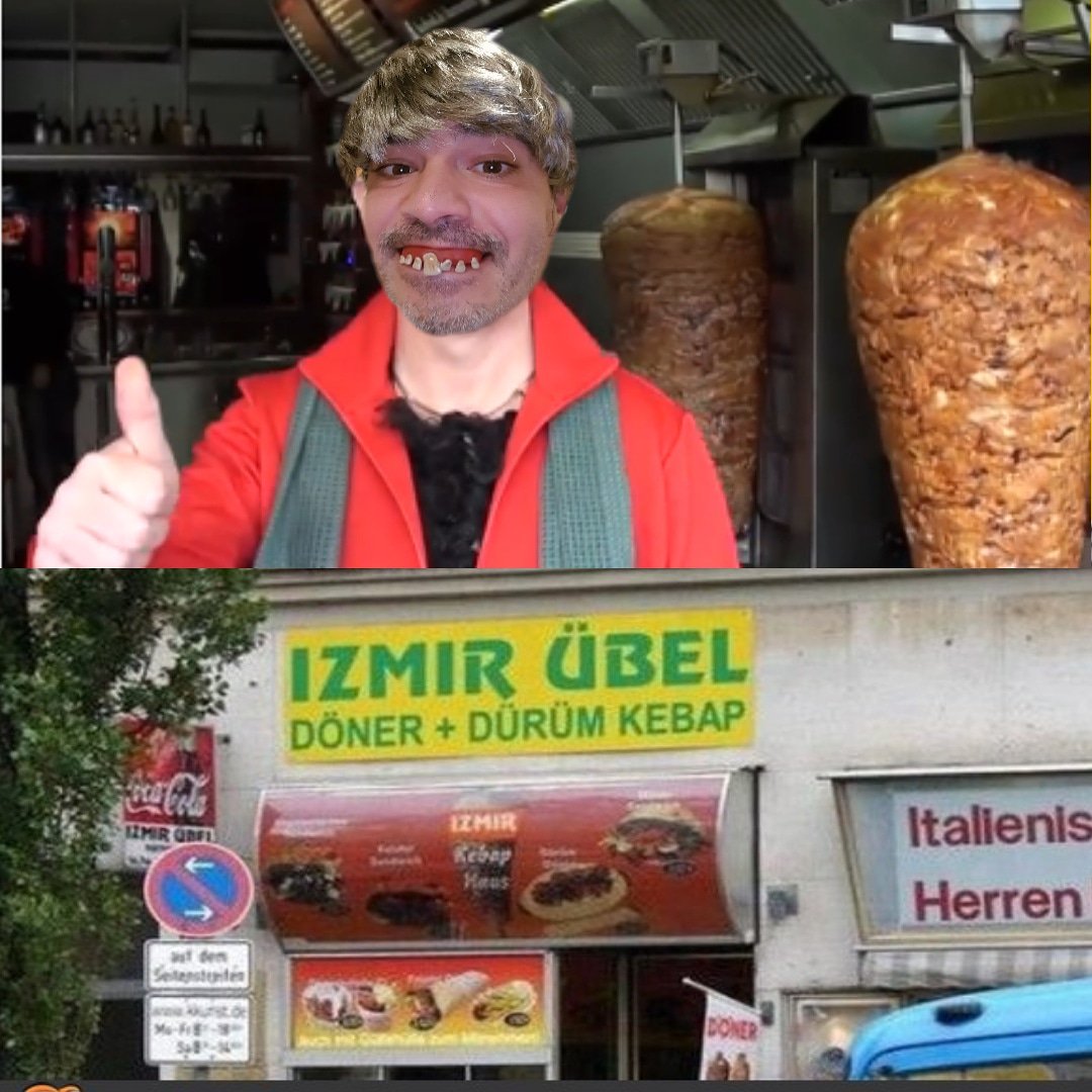 19Langiu's tweet photo. NEWS NEWS NEWS 

IZMIR eröffnet in Berlin, einen neuen DÖNER IMBISS!!! 😊  🔪🥄🍽 🌯🌮
#döner #comedy #comedian #schauspieler #show #showtime #entertainer #entertainment #spaß #fun #gaudi #lachen #smile #fantastic #fantastisch #bombastisch #jeah #lovemylive #lovemyjob #super 😊😊 https://t.co/V1o7zIGE0r
