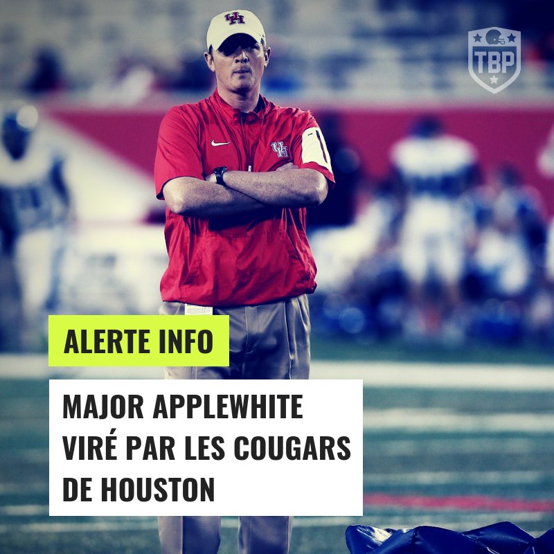 thebluepennant's tweet photo. La rumeur courait depuis plusieurs heures, c'est maintenant officiel : Houston a viré son coach principal Major Applewhite, quelques jours après la défaite 70-14 des @UHCougarFB contre Army lors du @ArmedForcesBowl.
#CoachCarousel #BlackSunday https://t.co/HEZ7UCXhx3