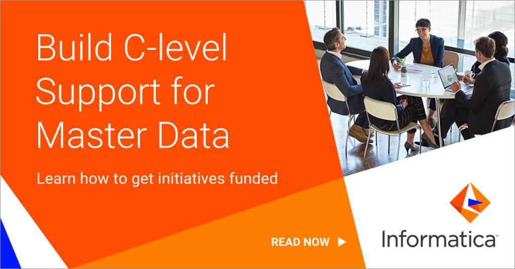 Informatica's tweet photo. You can maximize the business impact of your enterprise data with a master data management (MDM) initiative. But to be successful requires executive support. ⤵️

🔗 https://t.co/qIeZPI2Pbj

#MDM https://t.co/UJnAbRuqYe