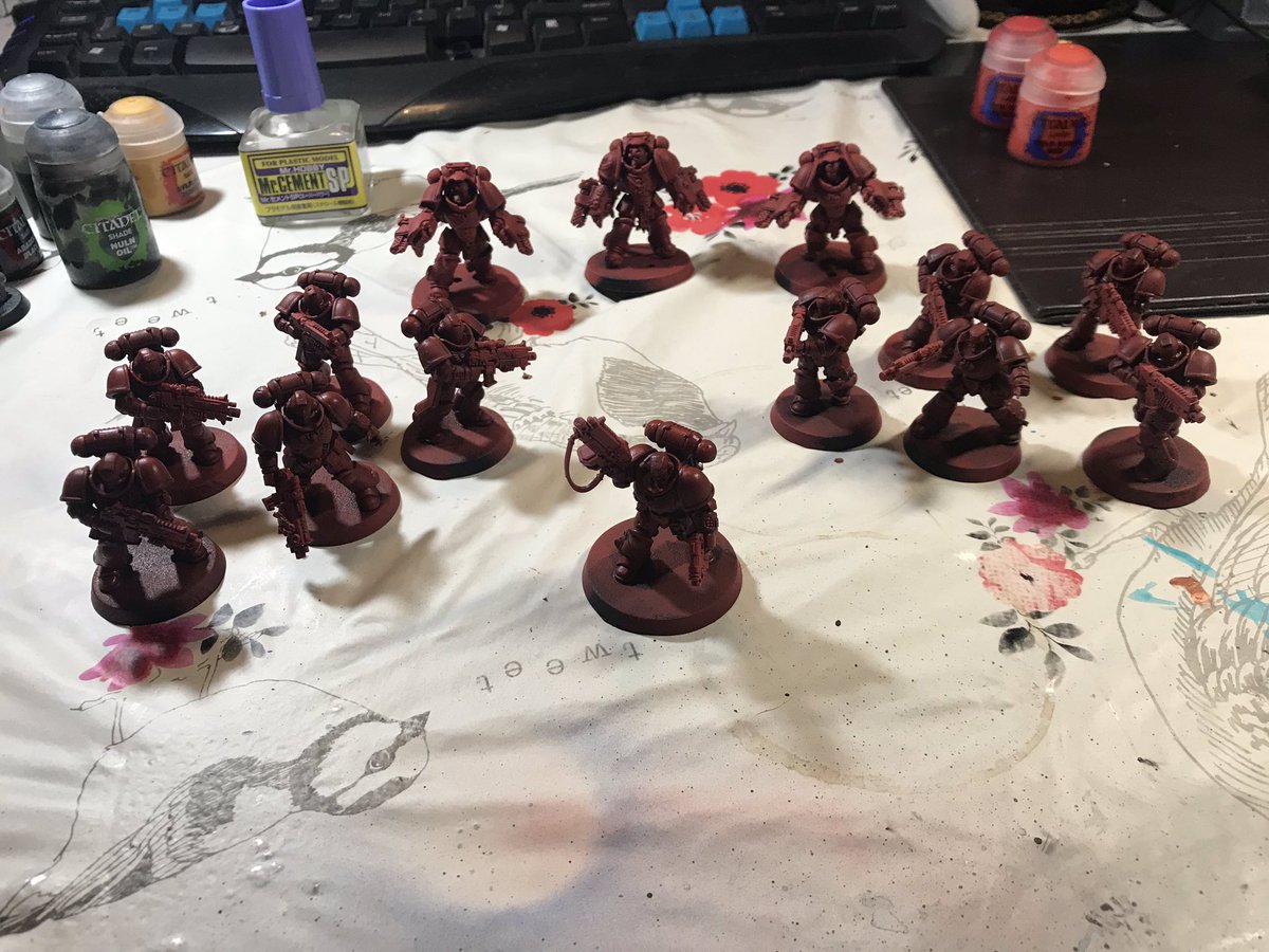 sy_the_ogre's tweet photo. My 20 PL points of blood ravens for #TO6W primed and washed. 😁 https://t.co/zlNtA7rFJg