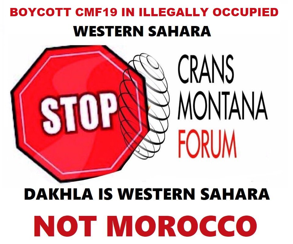 WSahara1's tweet photo. 🇪🇭#Dakhla is 🇪🇭#WesternSahara NOT #morocco🇲🇦
We call on the #UN 2 stop the organization #CMF19 
#CransMontanaForum in #OCCUPIED #Dakhla #WesternSahara
#UN #MINURSO South-South Cooperation @UNOSSC @JlChediek
@UN @_AfricanUnion @DIRCO_ZA @AUC_MoussaFaki @innercitypress @USUN https://t.co/iiu5Qd4k6D