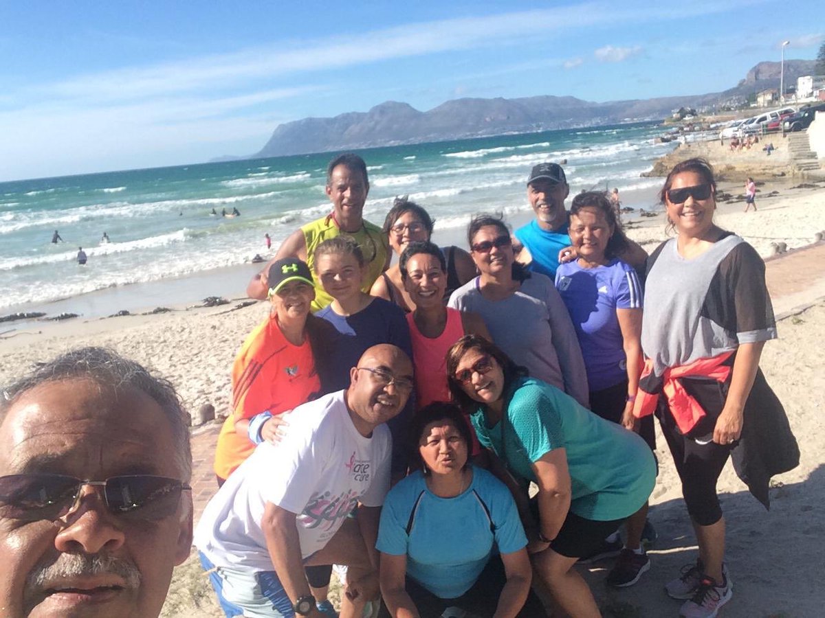 LearningZest's tweet photo. Always thrilled at the warm welcome from these runners/walkers as I join them each year! There’s nothing to beat running along the beach in Cape Town (& breakfast at Knead!)Grateful for today’s 5k run & looking forward to tomorrow’s 8km memorial run in Sea Point. #BestPlaceToRun! https://t.co/oy8a1V2UB8