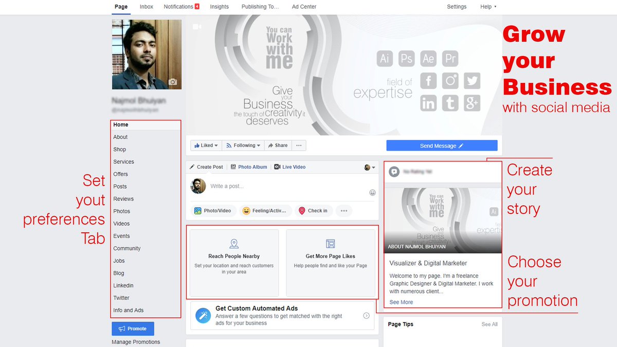 najmolbhuiyan's tweet photo. Create your Facebook Page/Business Page and reach your online presence...
#Createpage #Facebookpage #customizepage #pagecustomize #pagesetup #pagemanage #facebookads #socialmediamarketing #facebookmarketing #coverdesign #bannerdesign #advertistment
https://t.co/KhukJTE8Q4 https://t.co/p0If2nCc31