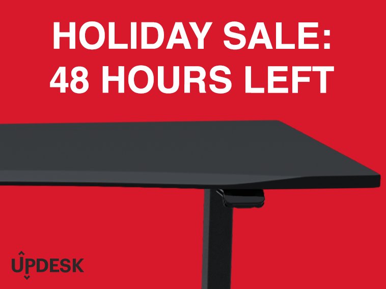 T-minus 2 days for 15% off non-sale items on UPDESK.com! Use coupon code STANDUP at checkout. 

Shop now: updesk.com