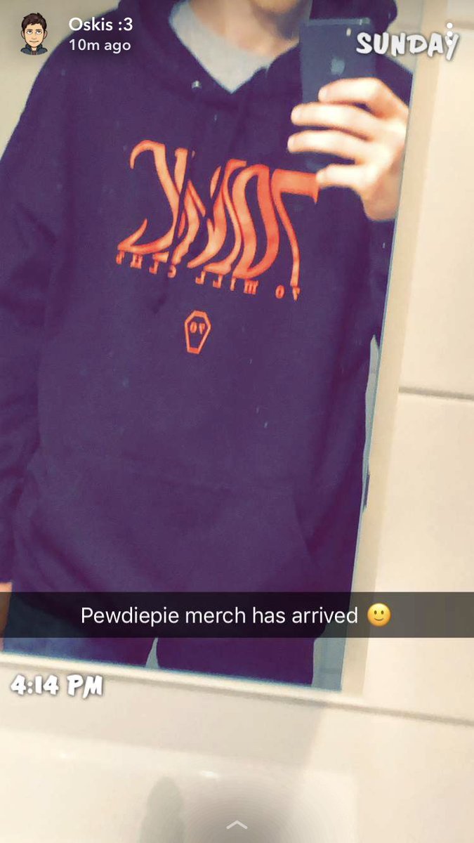 NotOskis's tweet photo. It has finally arrived and I am satisfied :) @pewdiepie #merch #pewdiepiemerch #pewdiepie #70millclub https://t.co/5U5O3kkiAT