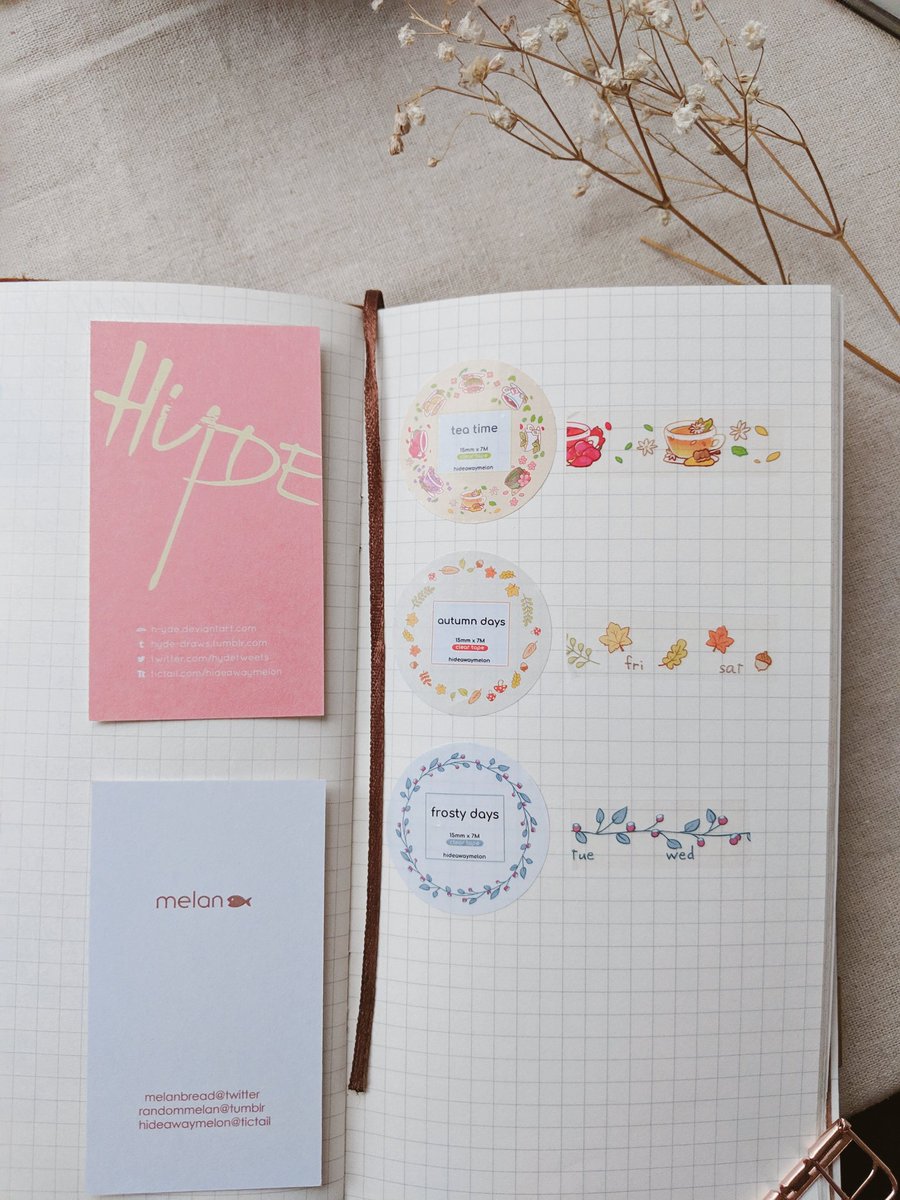 Guys.. look at how CUTE these washi tapes are ✨?? By @HydeTweets bless and thank you. I CRY. 