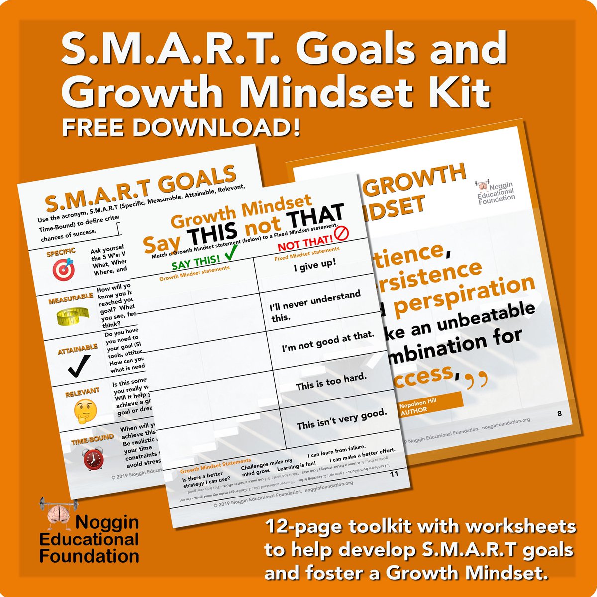 noggnfoundation's tweet photo. FREE DOWNLOAD! Forget about resolutions! Help your child develop S.M.A.R.T. goals and foster a Growth Mindset. Download today. https://t.co/bU9V9eahyc #growthvsfixed #growthmindset #growthmindsetvsfixedmindset #students #newyearsresolution #newyearsgoals #goalsetting #parent https://t.co/dGgupCLy15