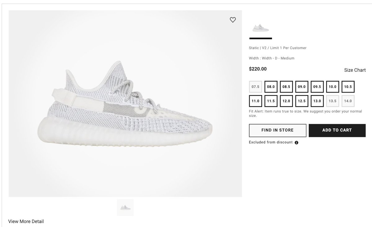 RESTOCK via Footaction adidas Yeezy 