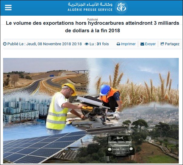 ONAPNT's tweet photo. "Le volume des exportations hors hydrocarbures atteindront 3 milliards de dollars à la fin 2018"
Promesse du Ministre du Commerce Djellab
#SousObservationONAPNT
https://t.co/QLGAjLvTtJ https://t.co/rBhkIJKEKn