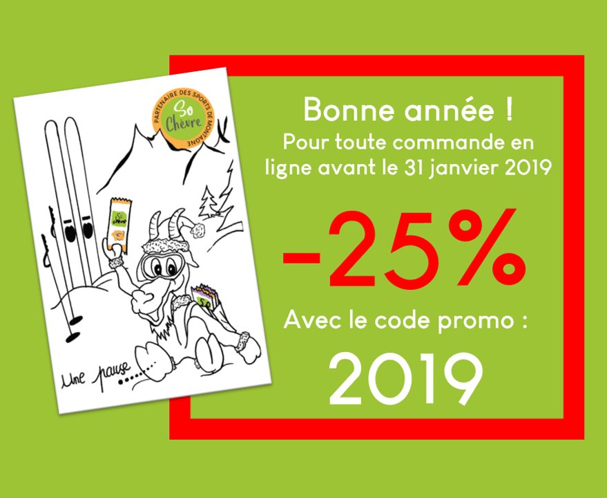 Rendez-vous sur sochevre.com... 😀🐐#codepromo #NouvelAn2019 #nutrition #naturel #laitdechevre
