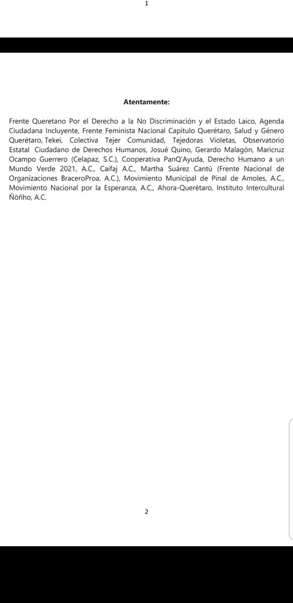 Pronunciamiento de OSC y personas de #Queretaro sobre los graves hechos de #Discriminacion y #Violencia que vivieron las mujeres y hombres indígenas del Pueblo Ñhoñho el 24 de Diciembre <a href="/PanchDominguez/">Pancho Domínguez</a> <a href="/GilbertoHRuiz/">Gilberto Herrera Ruiz</a> <a href="/LuisBNava/">Luis Nava</a> <a href="/Casipolo/">J. Apolinar Casillas</a> <a href="/PlazaDeArmasQro/">Plaza de Armas</a> <a href="/universalqro/">EL UNIVERSAL Qro</a> <a href="/DiarioQro/">Diario de Querétaro</a>