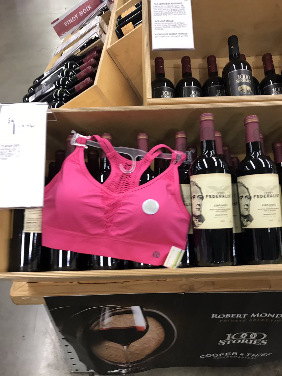 thisorthisss's tweet photo. should i get a sports bra or a bottle of wine... forget it i need wine https://t.co/vAmBMvbYEu