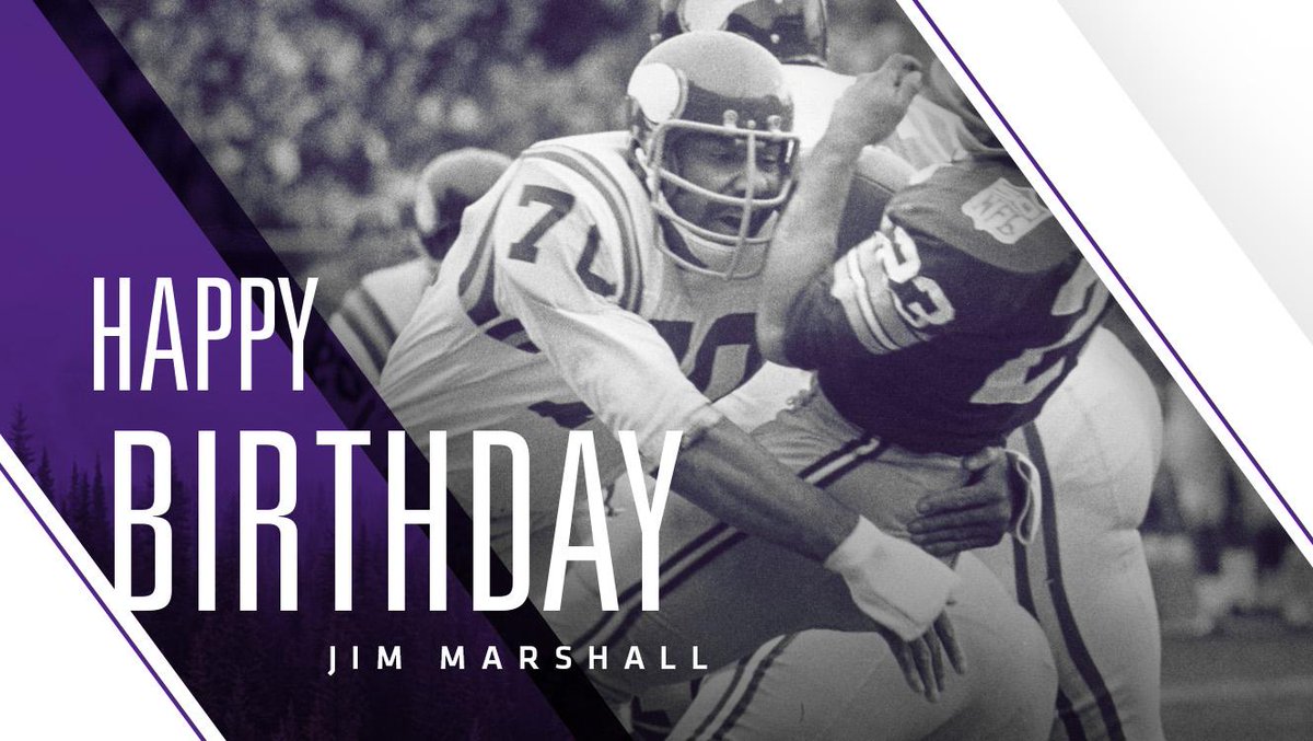Happy Birthday to #Vikings legend Jim Marshall! https://t.co/glSzoWnlIP