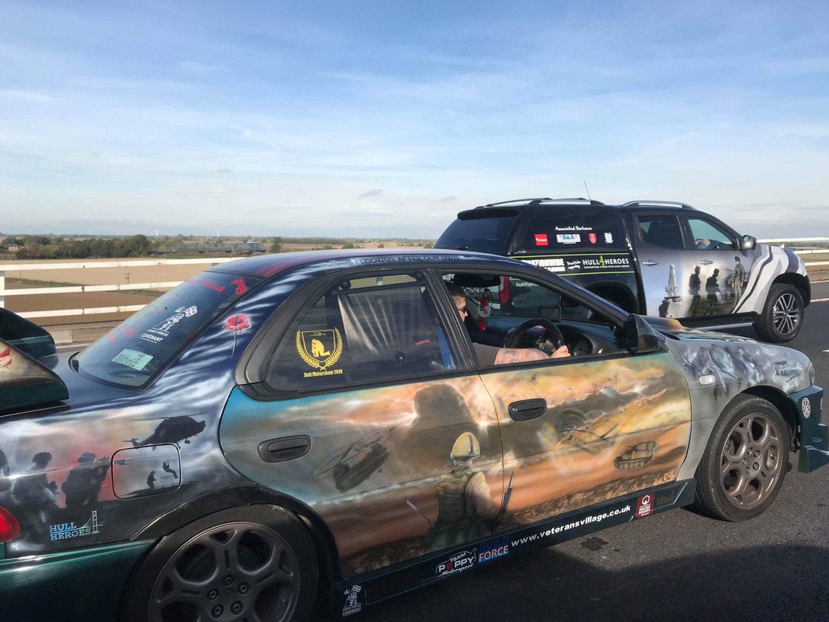hull4heroes's tweet photo. Shame on you mindless thug for breaking the rear window of our anbaseodors vintage @subaruuk, Glen does nothing but good with this car, for veterans who cant normally get out he shops or drops off to doctors . anyone with info please be intouch https://t.co/XvYbhnCm11