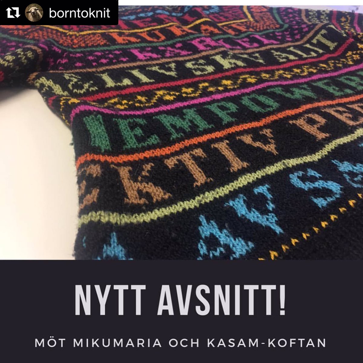 Sådan ära! Jag gästar podcasten Nördic Knitting! nordknit.blogspot.com/2018/12/90-mot… #nördicknitting #stickning #kasam