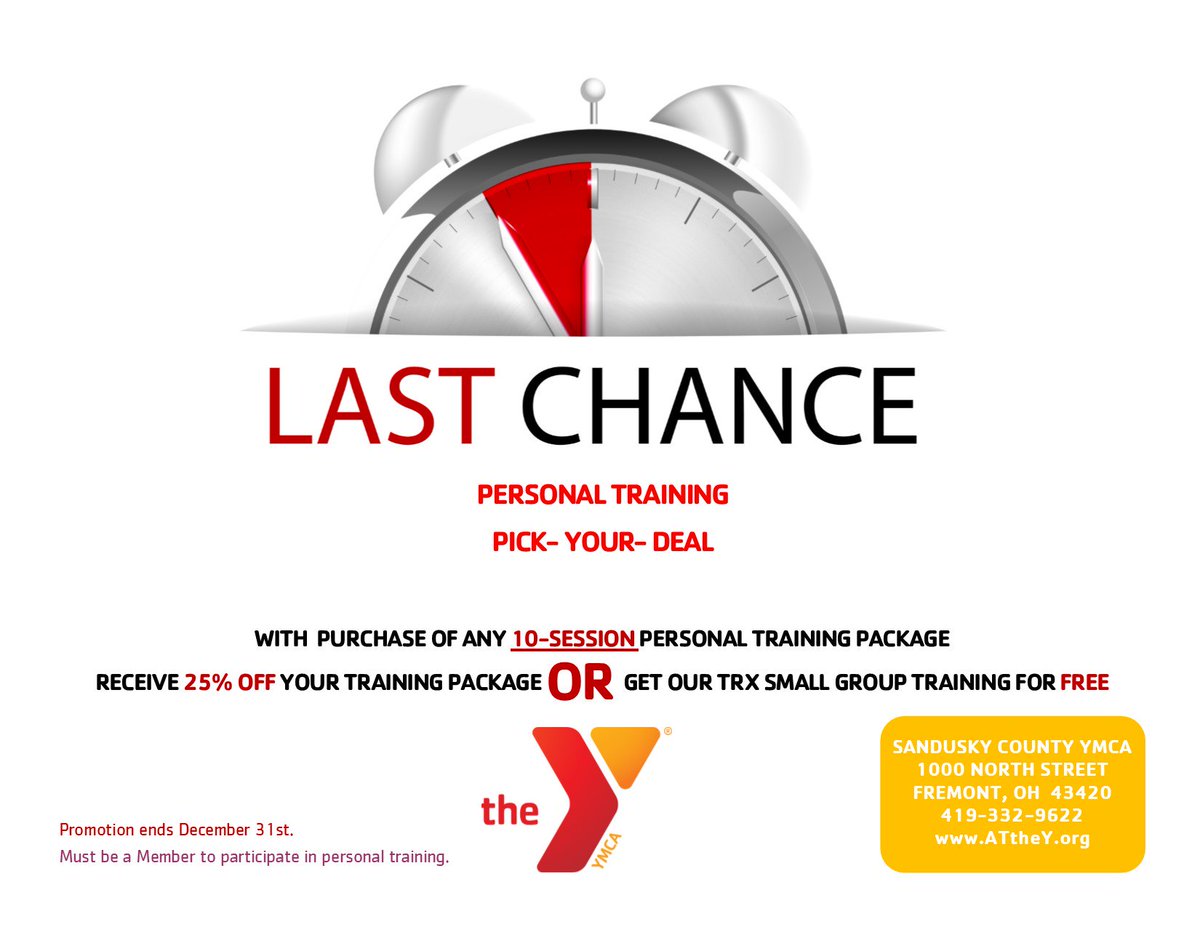 p_ymca's tweet photo. Tomorrow is the last day to take advantage of the Personal Training Pick-Your-Deal Special! Start the new year off strong towards a healthier, happier you. #FremontY #FrYFitness #FrYWellness #PersonalTraining #PickYourDeal #ForAHealthyTomorrow #ForABetterYou https://t.co/KYSHpr9QNm