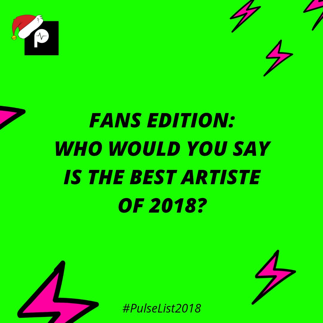 PulseGhana's tweet photo. Who is the best artiste of 2018?🤔🤔

#PulseGhana #PulseFansList2018 #Music https://t.co/WbG3JA7oMz