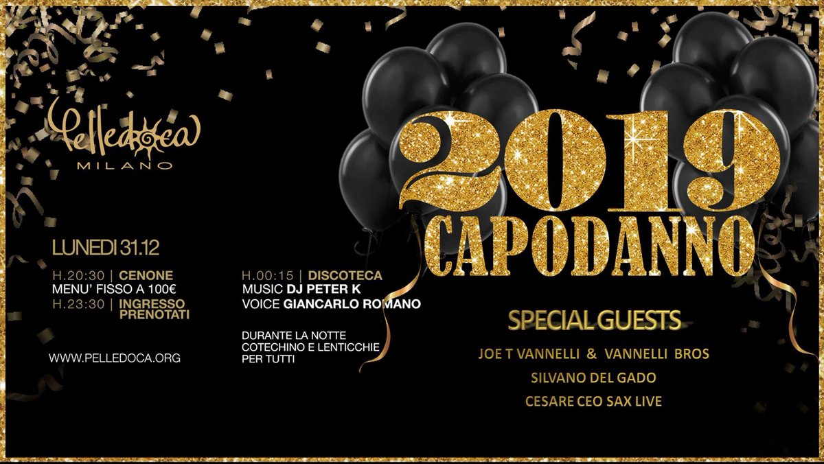 cesareceo's tweet photo. Capodanno 2019 Pelledoca Milano https://t.co/cIwyNmLCRj
