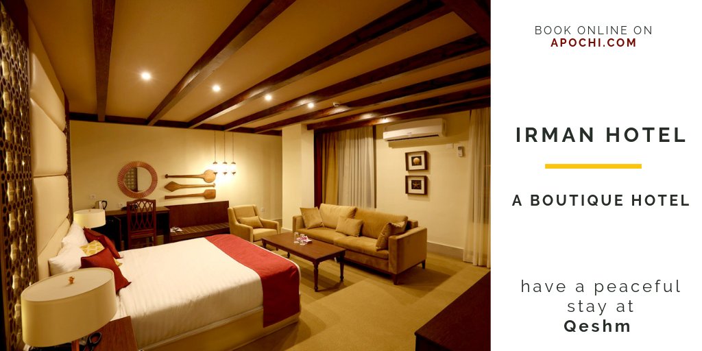 apochitravel's tweet photo. #Irman #BoutiqueHotel is a new constructed hotel in the beautiful and breath-taking #Qeshm Island. From this modern-traditional hotel, you have free access to shopping centers and fascinating #PersianGulf. 
#ApochiHotels https://t.co/dErekZSyKS