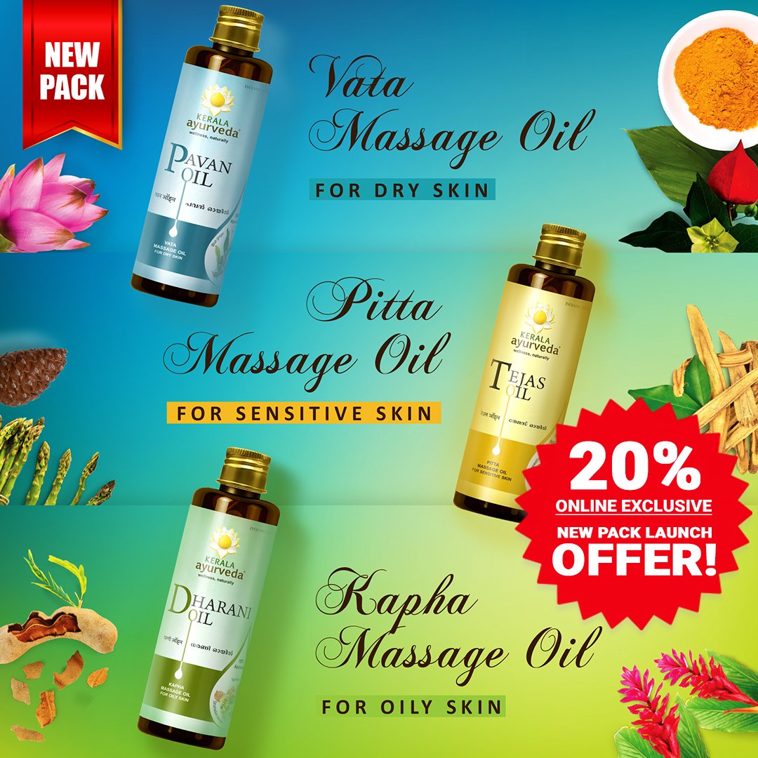 KALglobal's tweet photo. Kerala  Ayurveda's Massage Oils are specially formulated by skin-types using carefully chosen Specific Authentic Ayurvedic herbs, to deliver benefits that are highly acclaimed. Buy Now - https://t.co/sXVstzksZ4
#exclusive #launch #offer #vata #pitta #kapha #keralaayurveda #india https://t.co/ids8xr2zGn