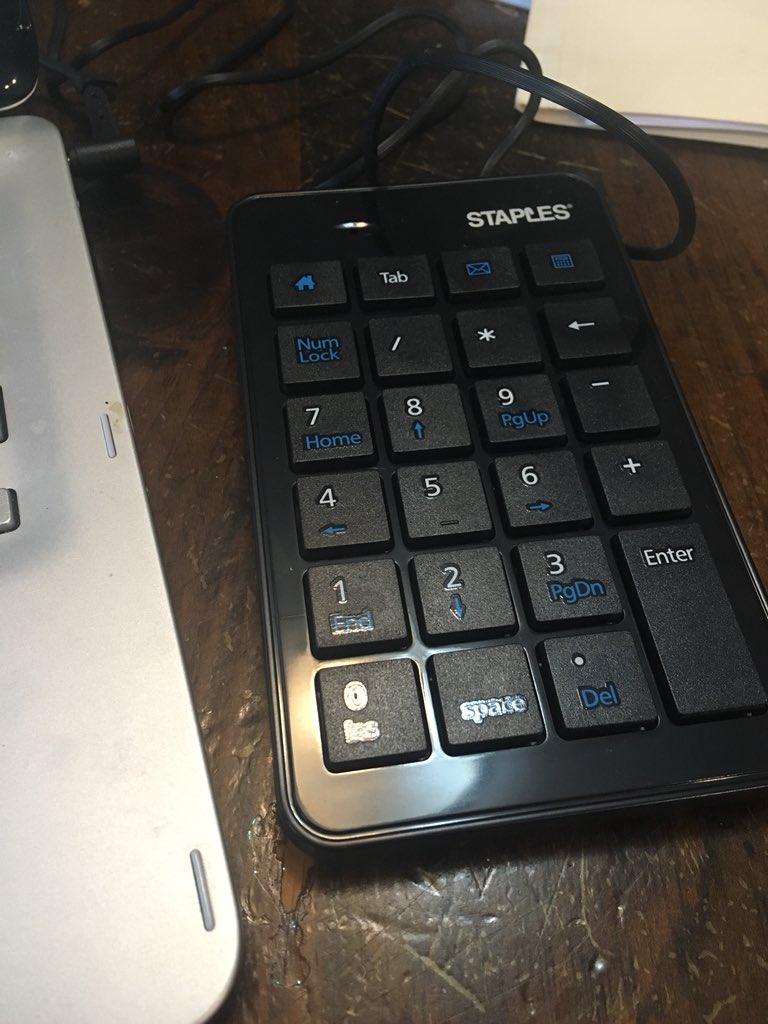 KatherineBook's tweet image. #nerdconfession also I guess #booksellerconfession? I asked for a number keypad for my laptop. I just plugged it in, looked at it lovingly and said, I’m gonna type in SO many isbns!