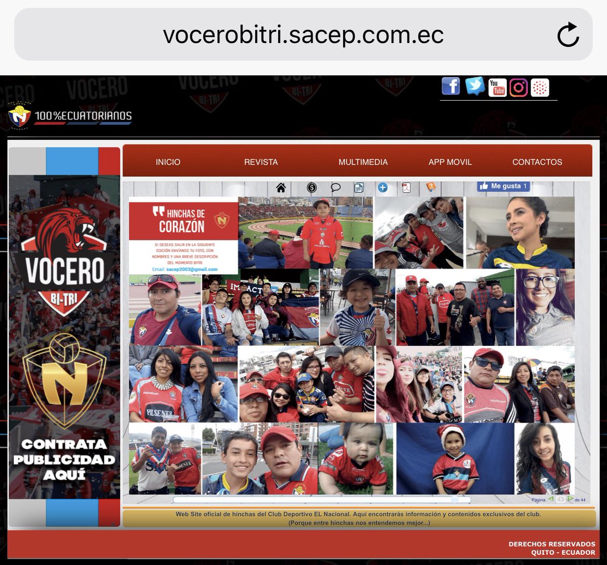 Vocero_Bitri's tweet photo. 📕#Edicion24 | #Vocero_Bitri y su homenaje a la fiel hinchada criolla.
😉Quieres ser parte de este segmento envíanos tus fotos a sacep2003@gmail.com
🎈#FelicesFiestasRojosDeCorazon https://t.co/PorsYIiHjd